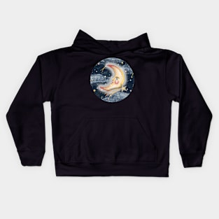 moon space Kids Hoodie